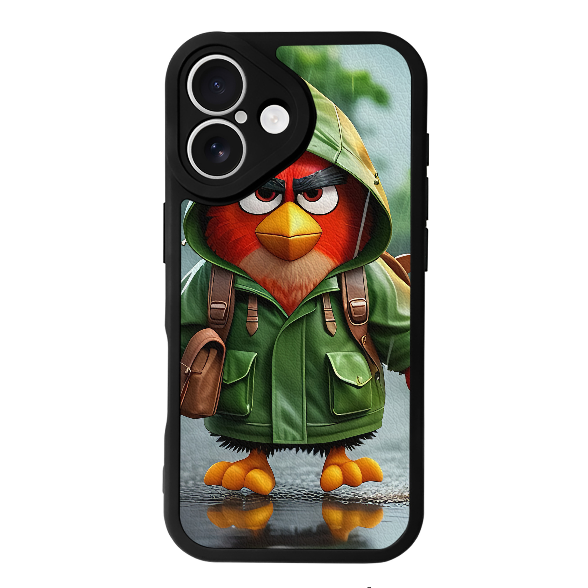 （画像用） Angry Birds アングリーバード 【iPhone 16シリーズ対応】シリコンスマホケース（レザー調） 材質：シリコン